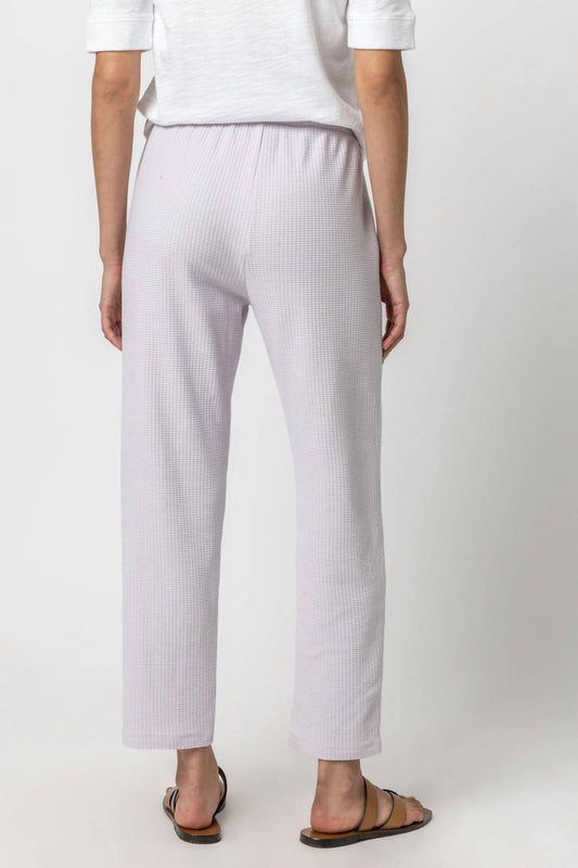 Lilla P - Straight Leg Waffle Knit Pant