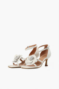ALL BLACK Women's Flower Princess Sandals in ivory - women's sandal