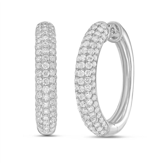 Diana M Jewels - Lab-grown Diamond Hoop Earrings - 5.00 Cts