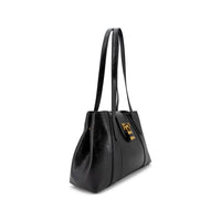 Like Dreams Women's Fiora Signature Lock Satchel in black - women's bag - alternate view
