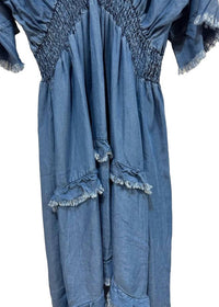 Venti6 - HI-LOW MAXI DRESS WITH RAW EDGES