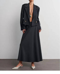 Acaria Studio Guru Crop Blazer in black - women's jacket - view 5