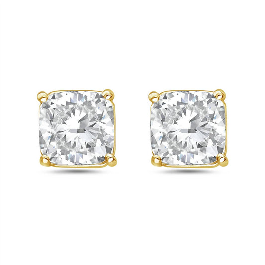 Diana M Jewels - Women's Lab Grown Diamond Cushion Cut Stud Earrings (3.5 CT)