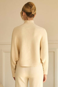 Skies Are Blue - Carrie Cozy Funnel Neck Swing Sweater