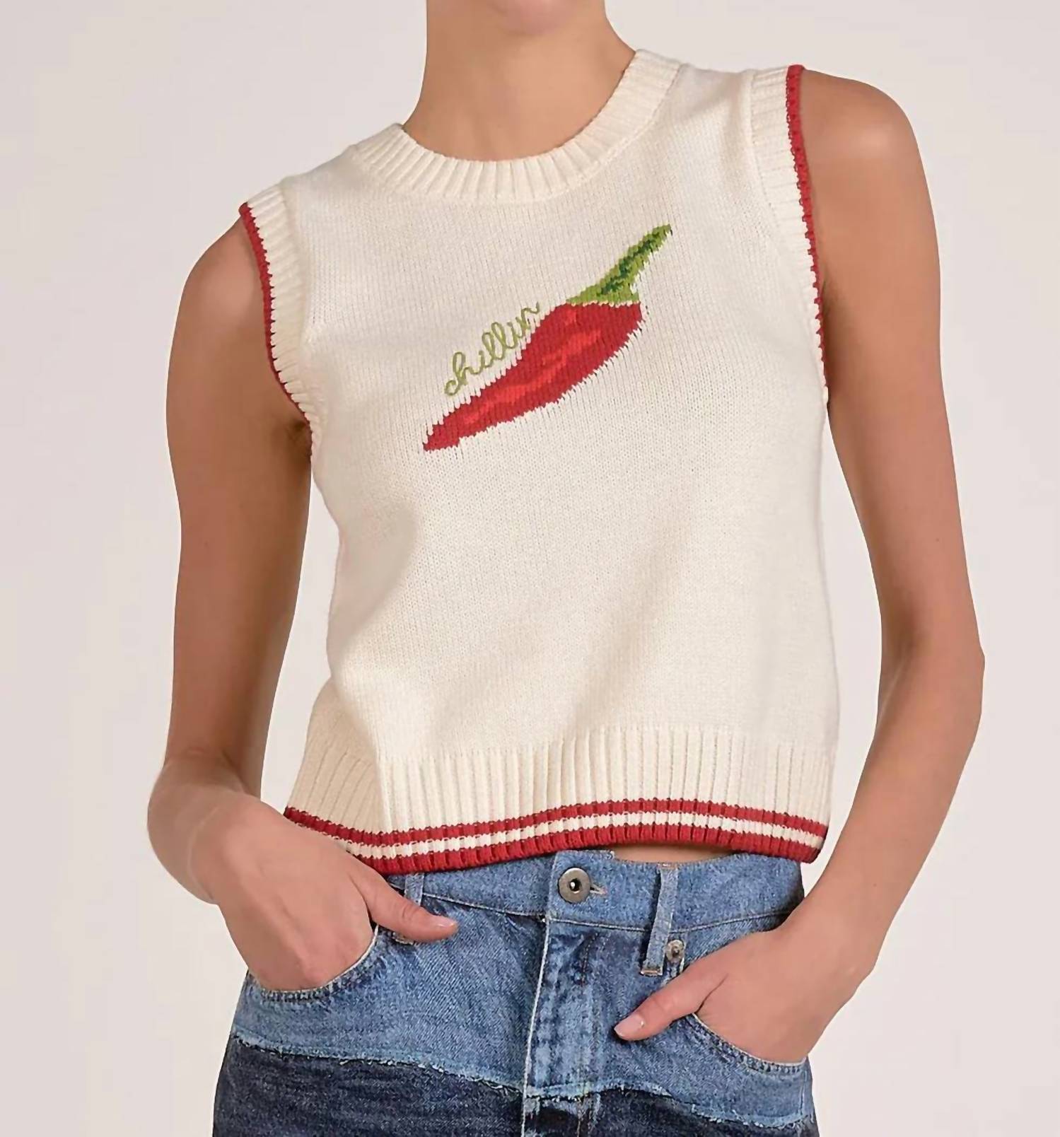 Elan - Pepper Sleeveless Sweater