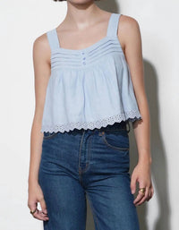 Greylin - Delphine Scalloped Top