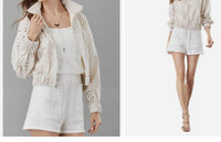 Lola & Sophie - Eyelet Bomber Jacket