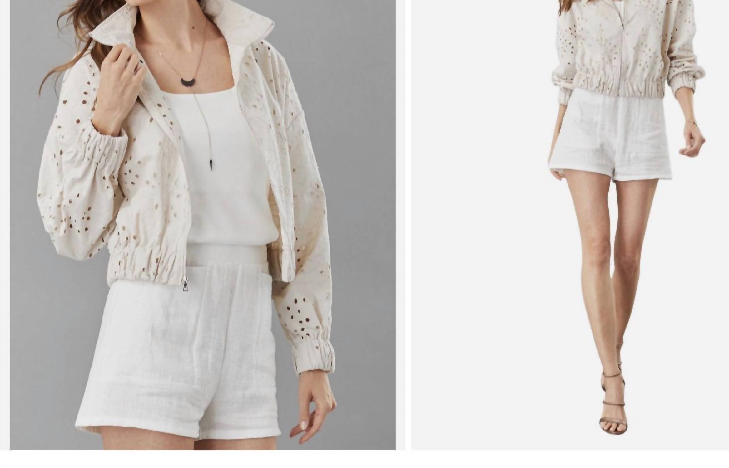 Lola & Sophie - Eyelet Bomber Jacket