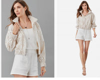 Lola & Sophie - Eyelet Bomber Jacket