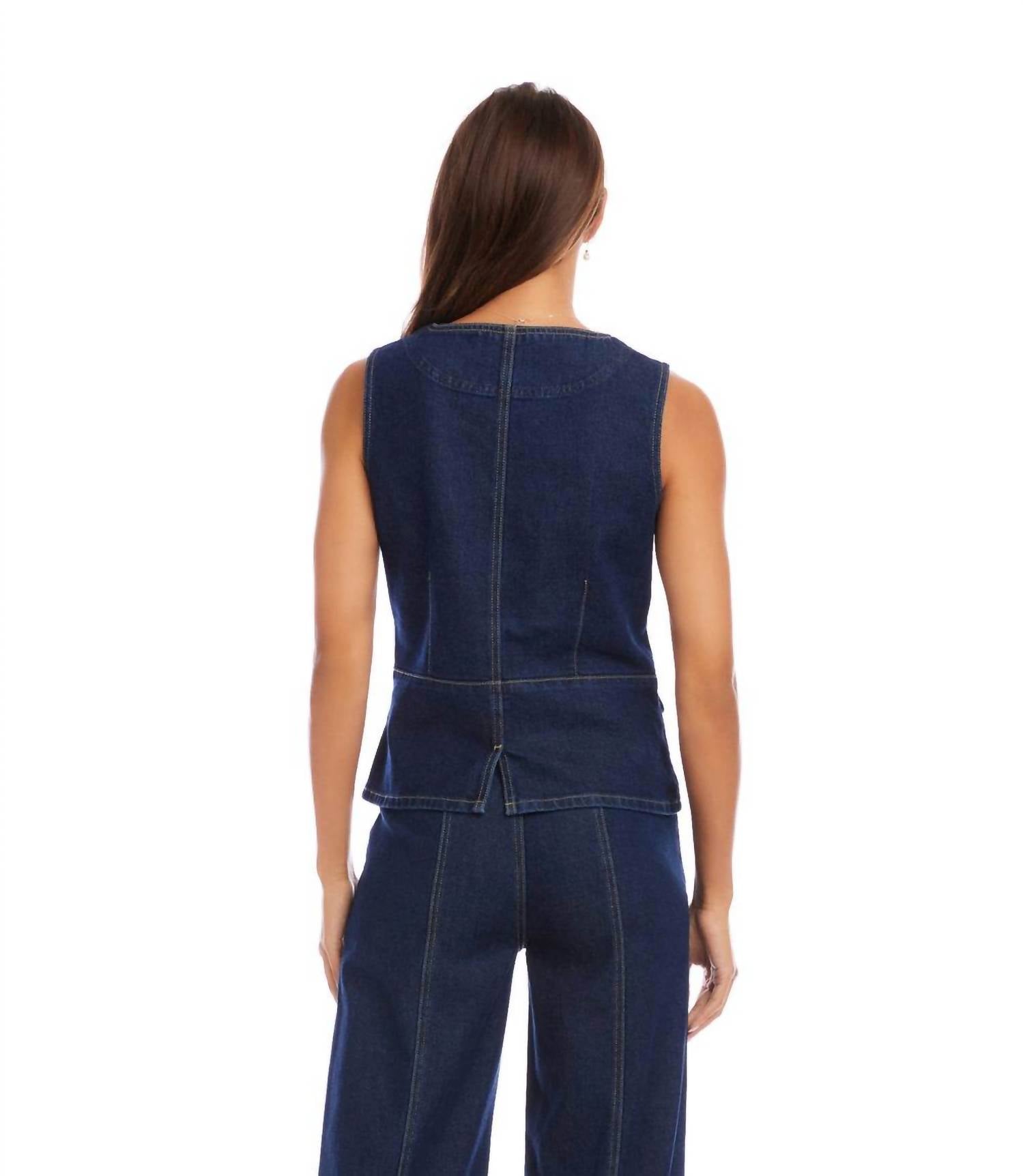 Karen Kane - Button Front Denim Vest