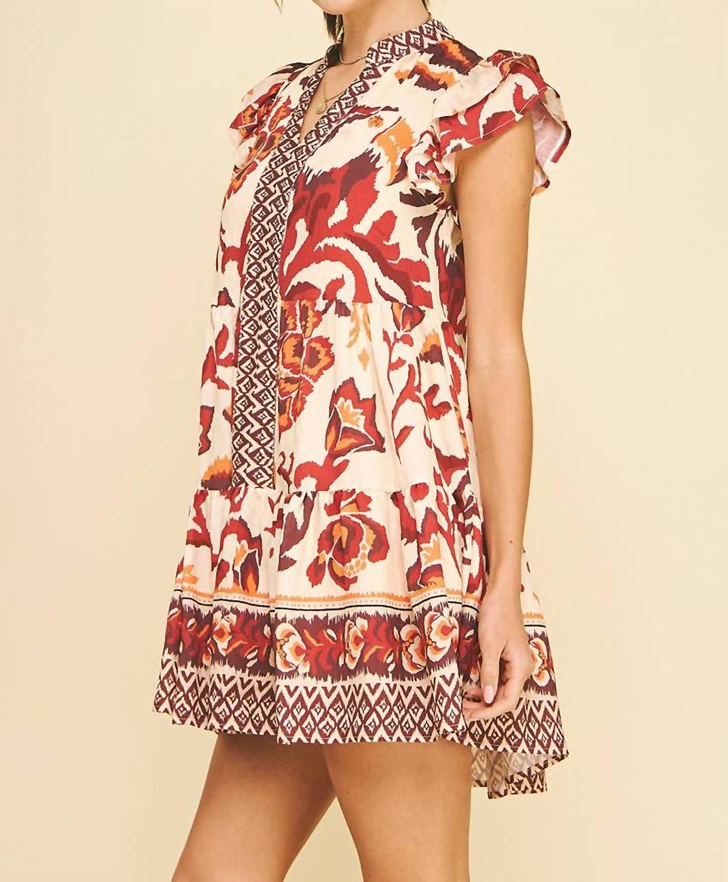 Pinch - Contrast Floral Mini Dress