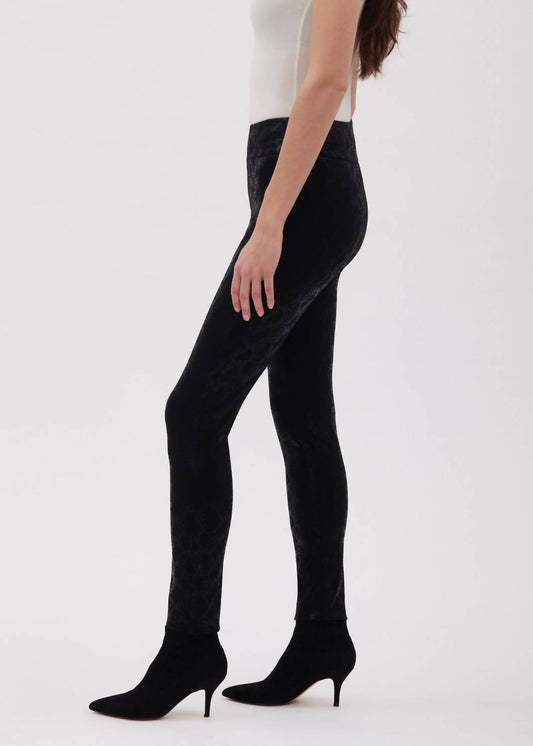 Up! - Shiney Snake Print Ponte Slim Pant