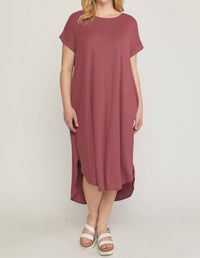 Entro - Ribbed Pocket Midi Dress