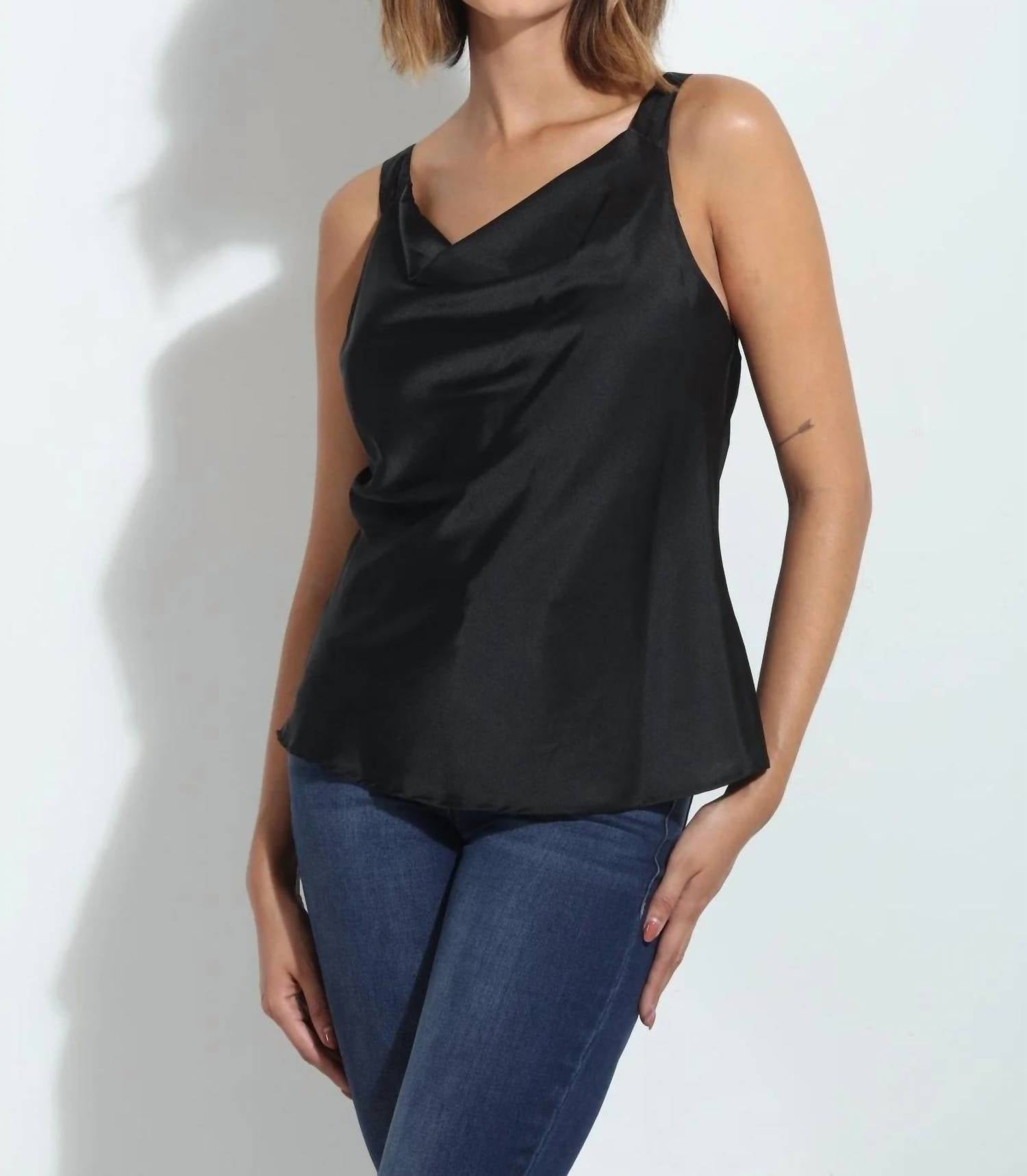 Veronica M - Cowl Tank Tie Back