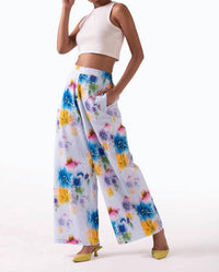 Celina Moon Lana Wide Leg Pants in blue - women's pants - view 4