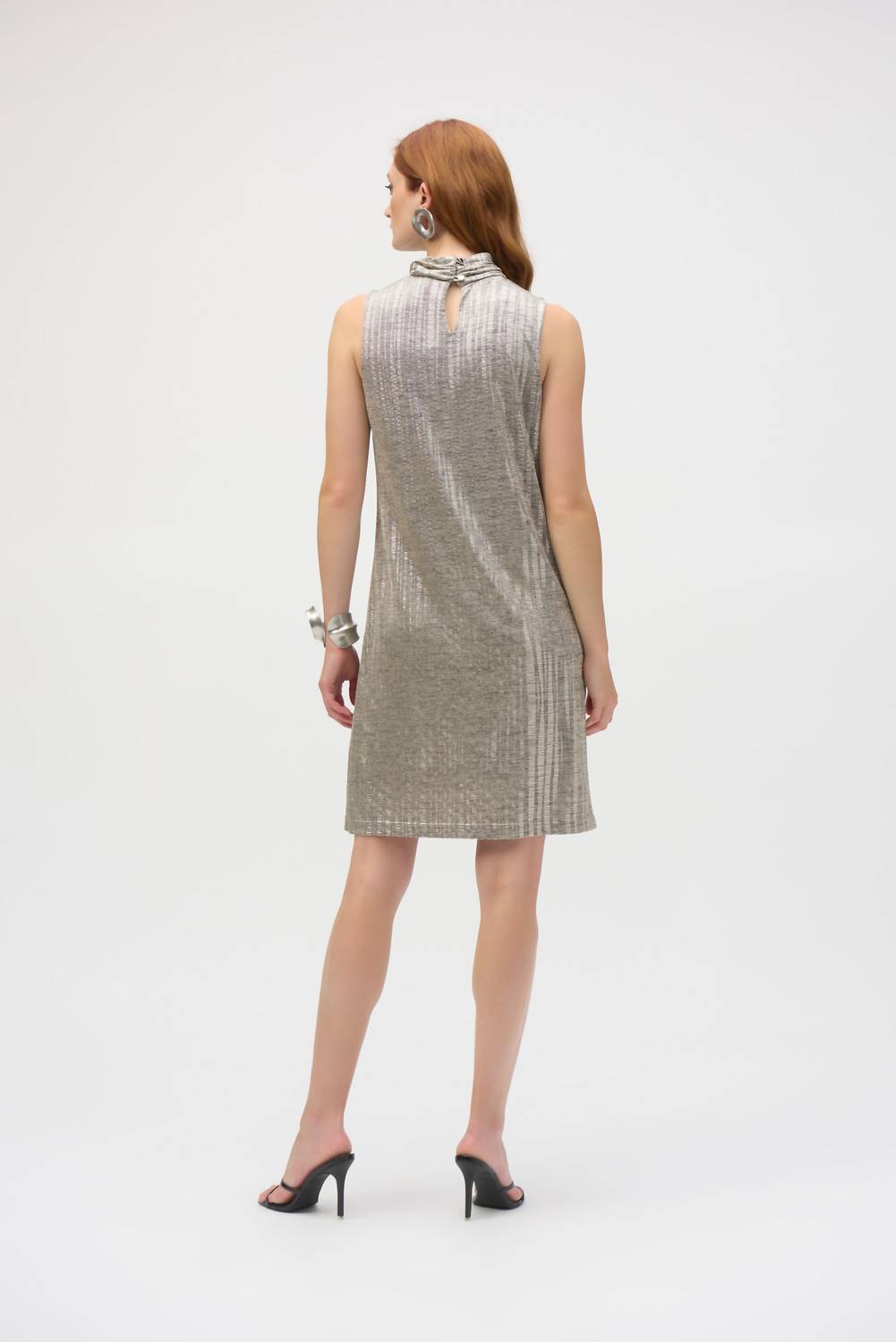 Joseph Ribkoff - Metallic High Neck A Line Dress
