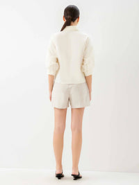 Fifteen Twenty - Women's Jena Lantern Sleeve Tie-front Top