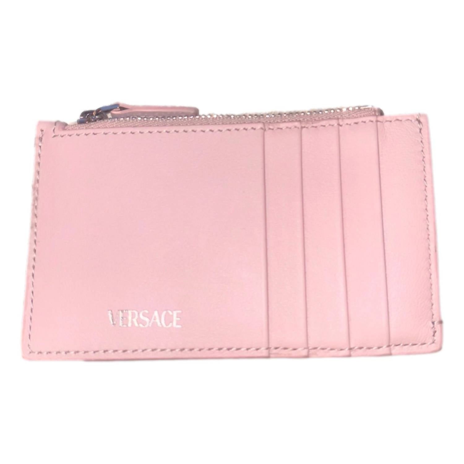 Versace - Women's Leather Zipper Card Holder Slim Wallet