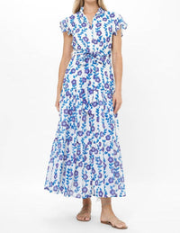 Oliphant - Ruffle Collar Button Maxi Dress