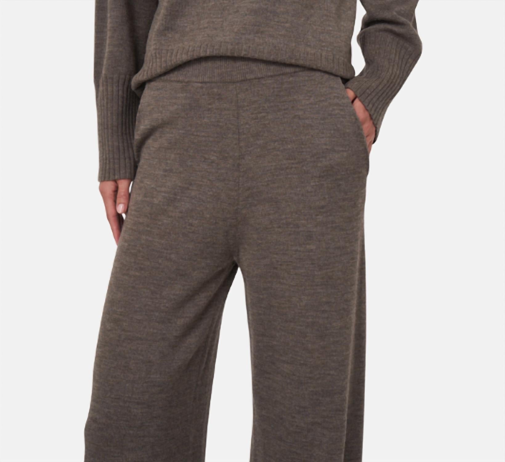 REPEAT cashmere Women's Pull-on Pants in cacao - women's pants - detail view