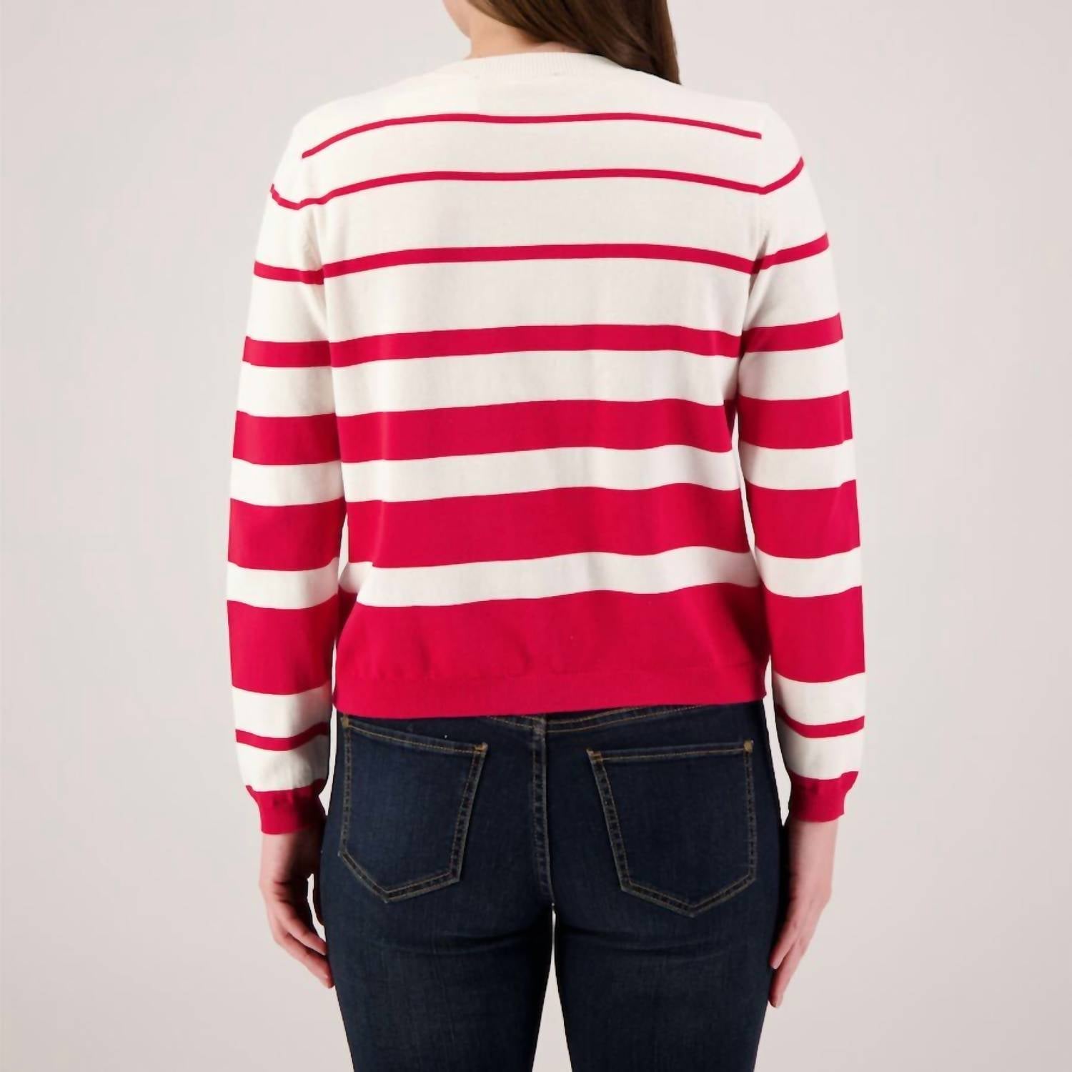 Elliott Lauren - Varigated Striped Cardigan