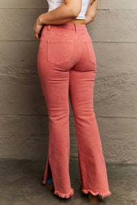 Risen - Bailey High Waist Side Slit Flare Jeans