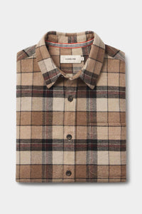 The Normal Brand Louis Heavyweight Flannel Shirt in mink plaid - men's long sleeve top - view 5
