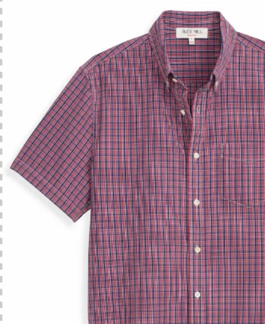 Alex Mill - Men's Short Sleeve Mill Madras Shirt
