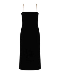 Salvatore Ferragamo - Women's Midi Tube Dress With Twisted Chain Straps
