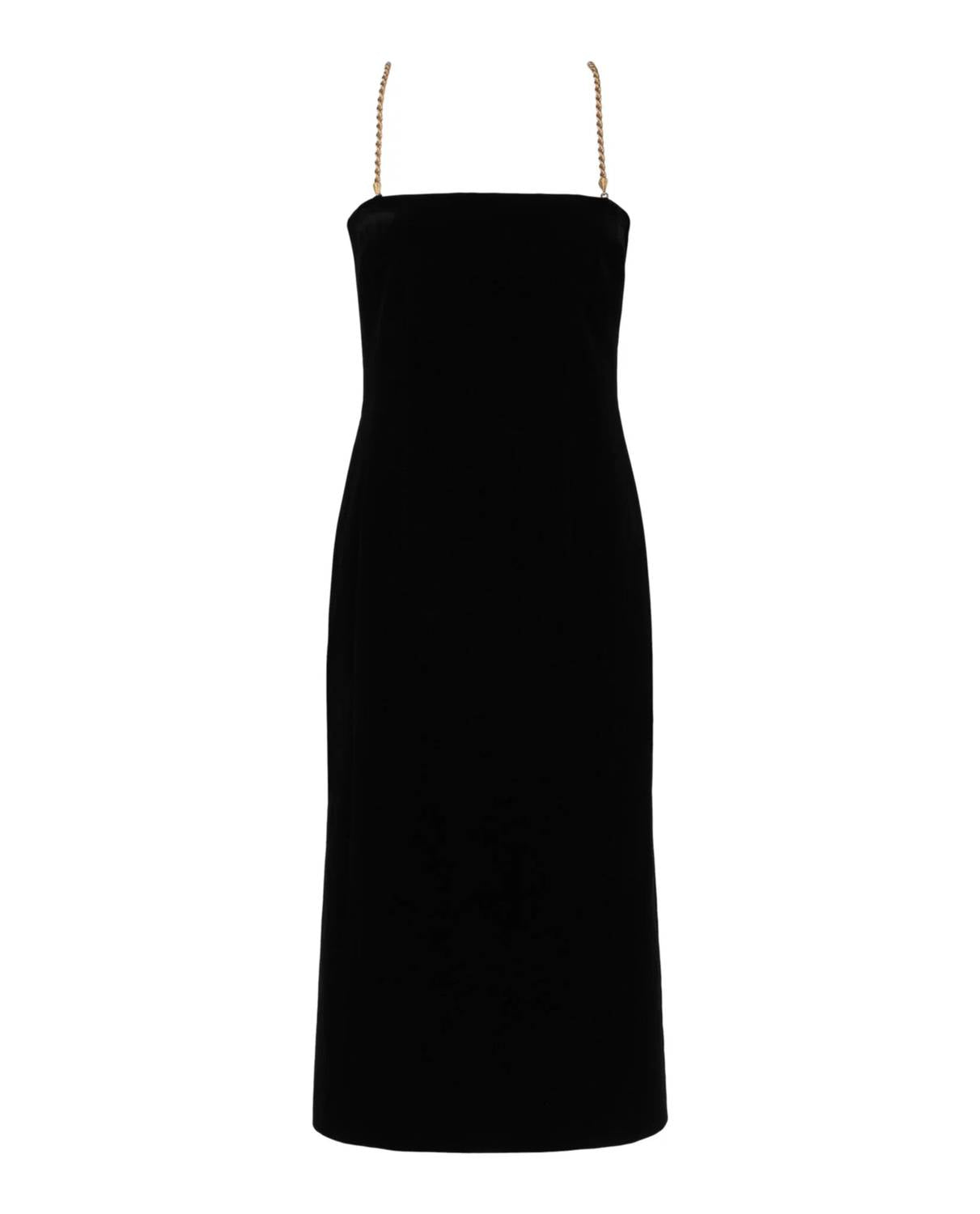 Salvatore Ferragamo - Women's Midi Tube Dress With Twisted Chain Straps