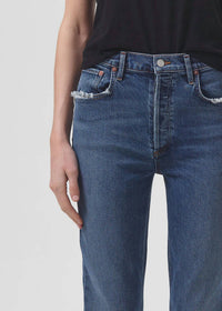 Agolde - Riley Long High Rise Stretch Straight Jean