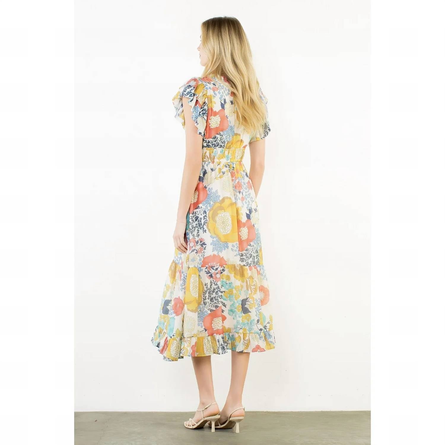 Thml - Flutter Sleeve Floral Dress