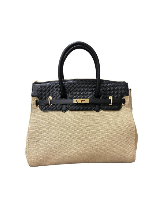 Urban Expressions - Women's Bertha Straw Woven Satchel Bag