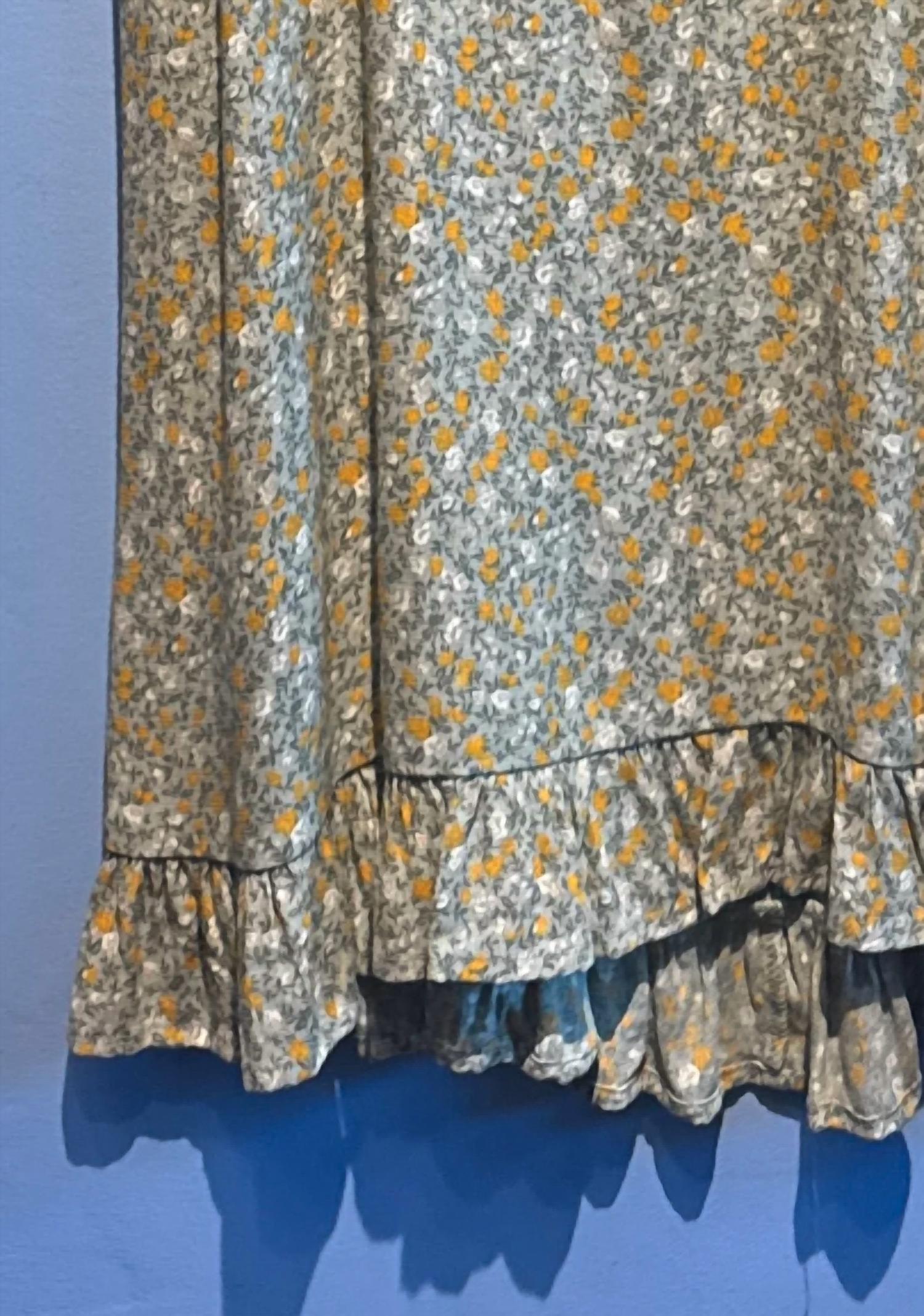 Dress Forum - Women's Ditsy Floral Shirred Ruffle Trim Mini Dress