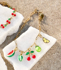 Farrah B Jewelry - Women's Fruit Charm Bracelet
