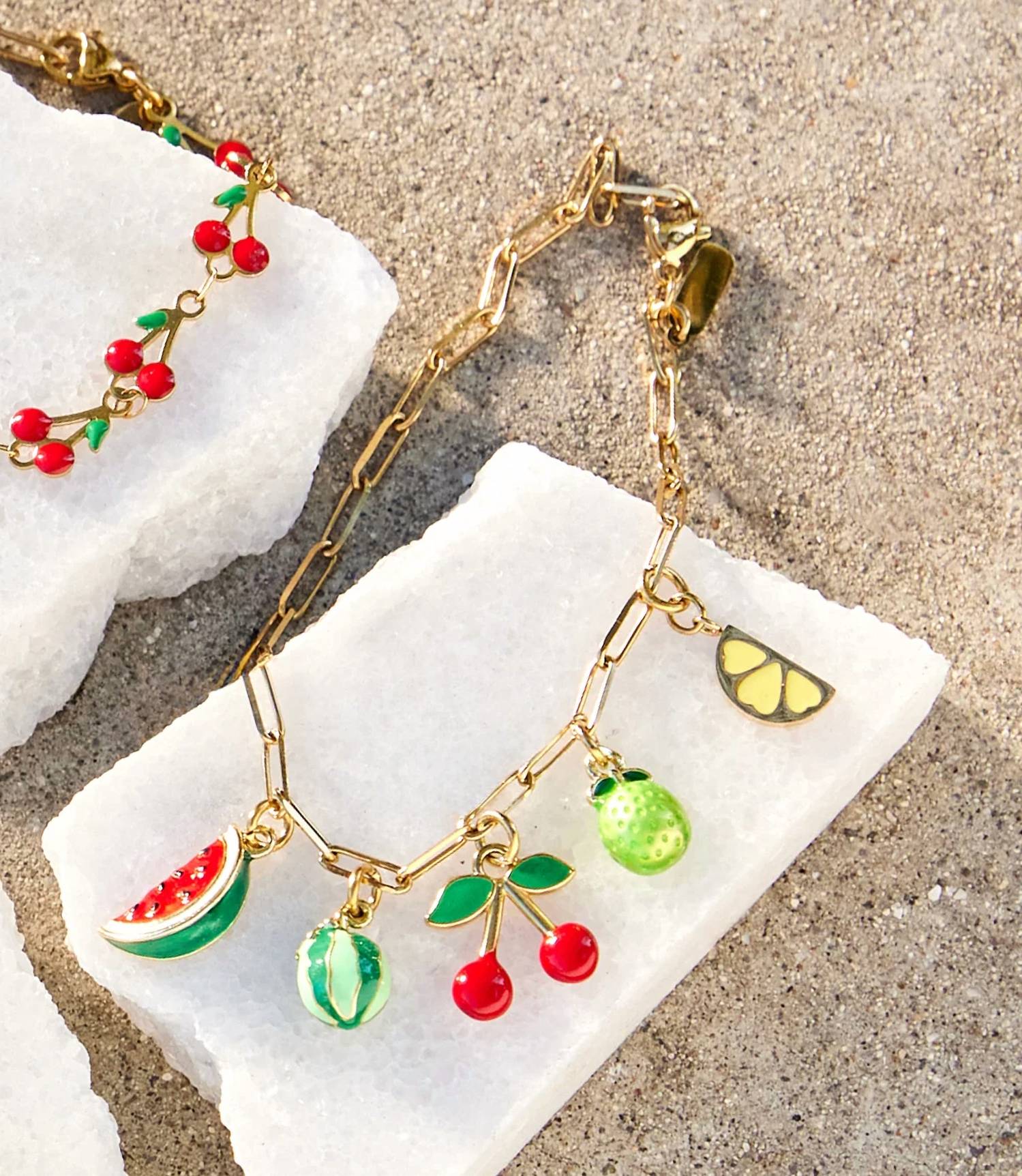 Farrah B Jewelry - Women's Fruit Charm Bracelet