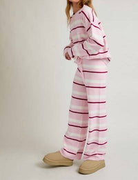 Le Lis - Casual Cool Stripe Sweater Two Piece Set