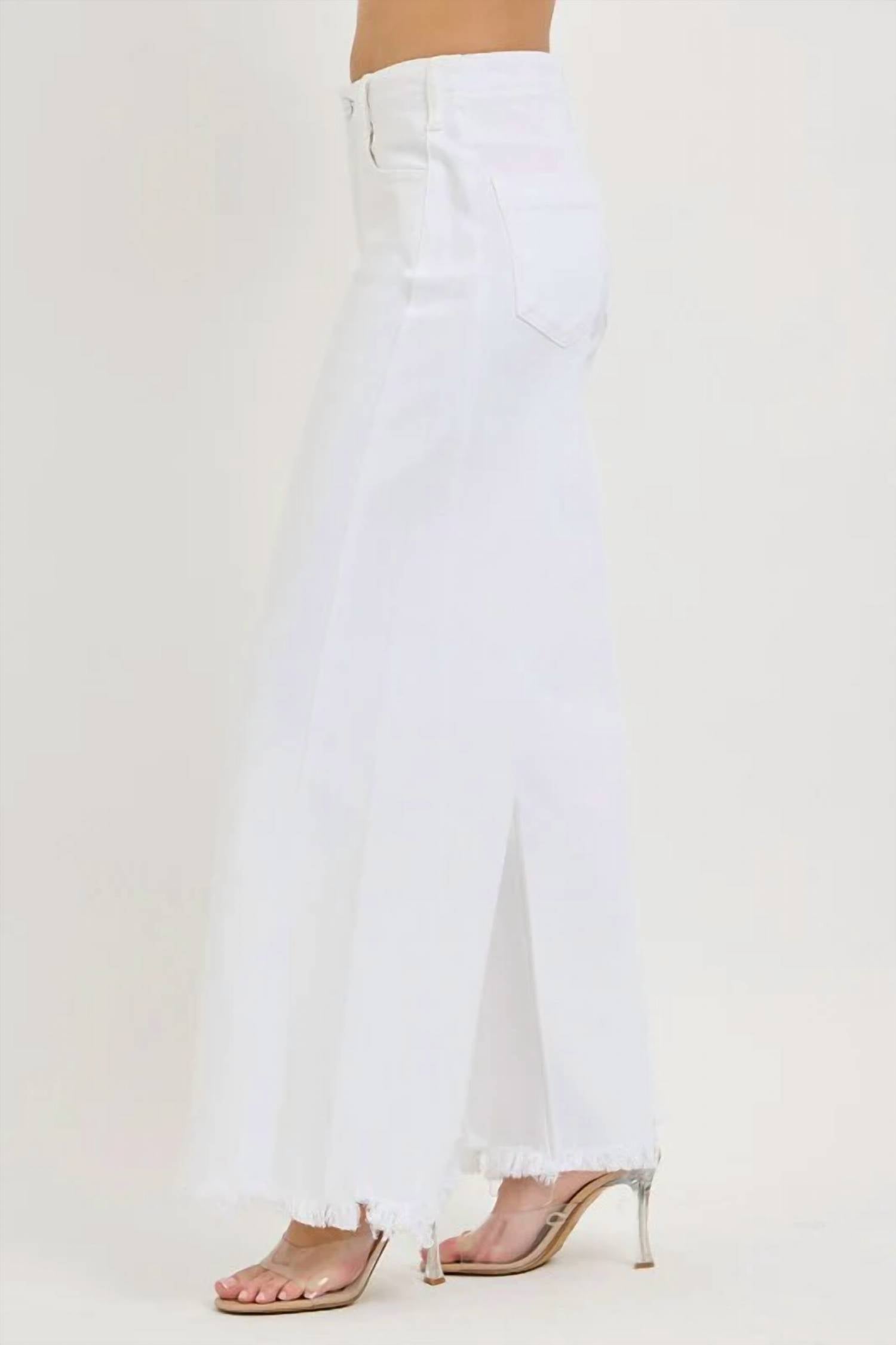 Risen - La High Rise Palazzo Jeans With Frayed Hem
