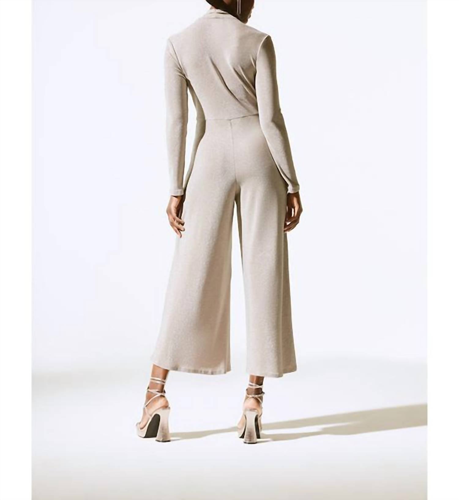 Joseph Ribkoff - Shiny Knit Wide Leg Jumpsuit