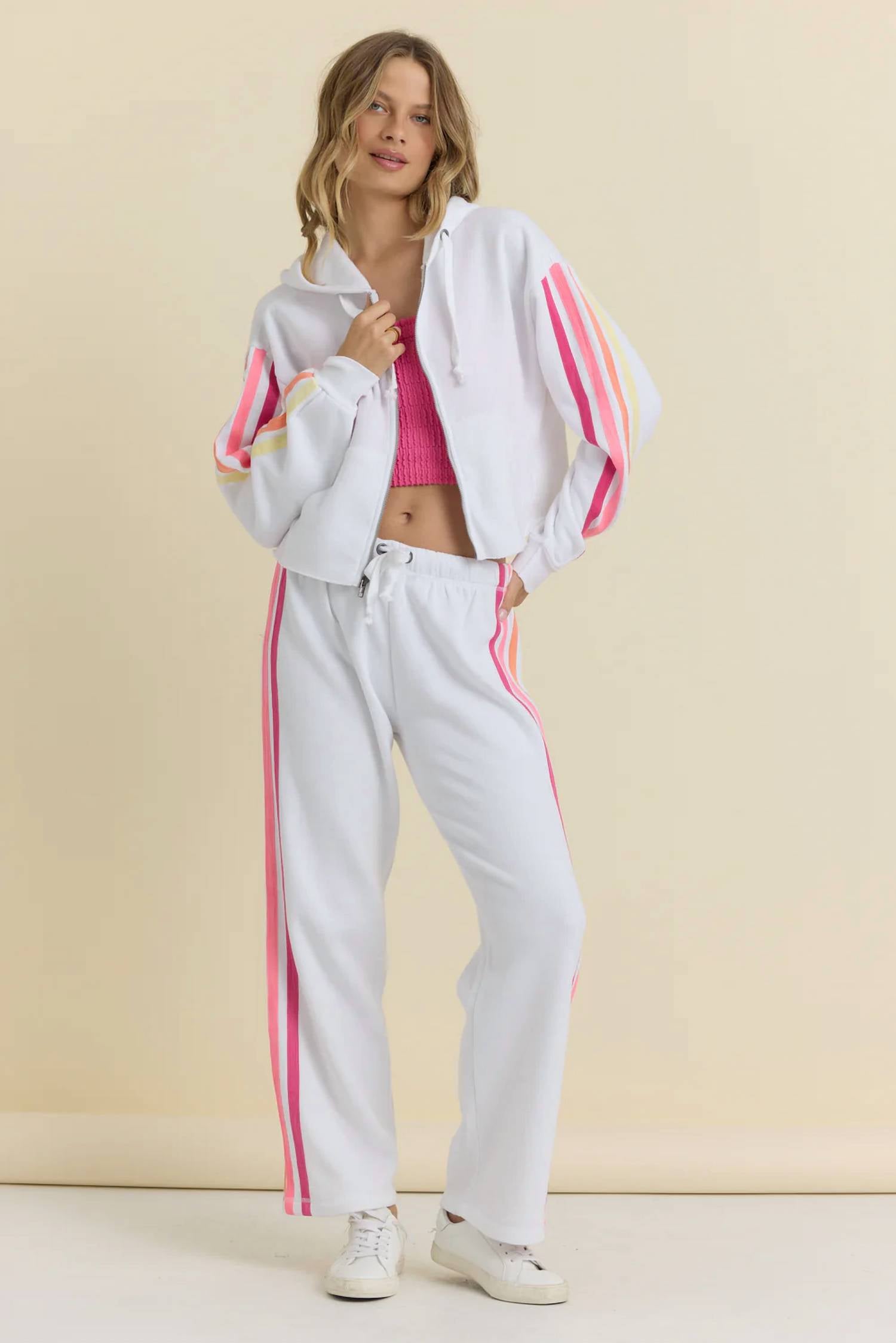 Vintage Havana - Twill Tape Fleece Zip Up Pants