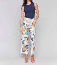 Charlie B - Printed Cropped Straight Leg Pants