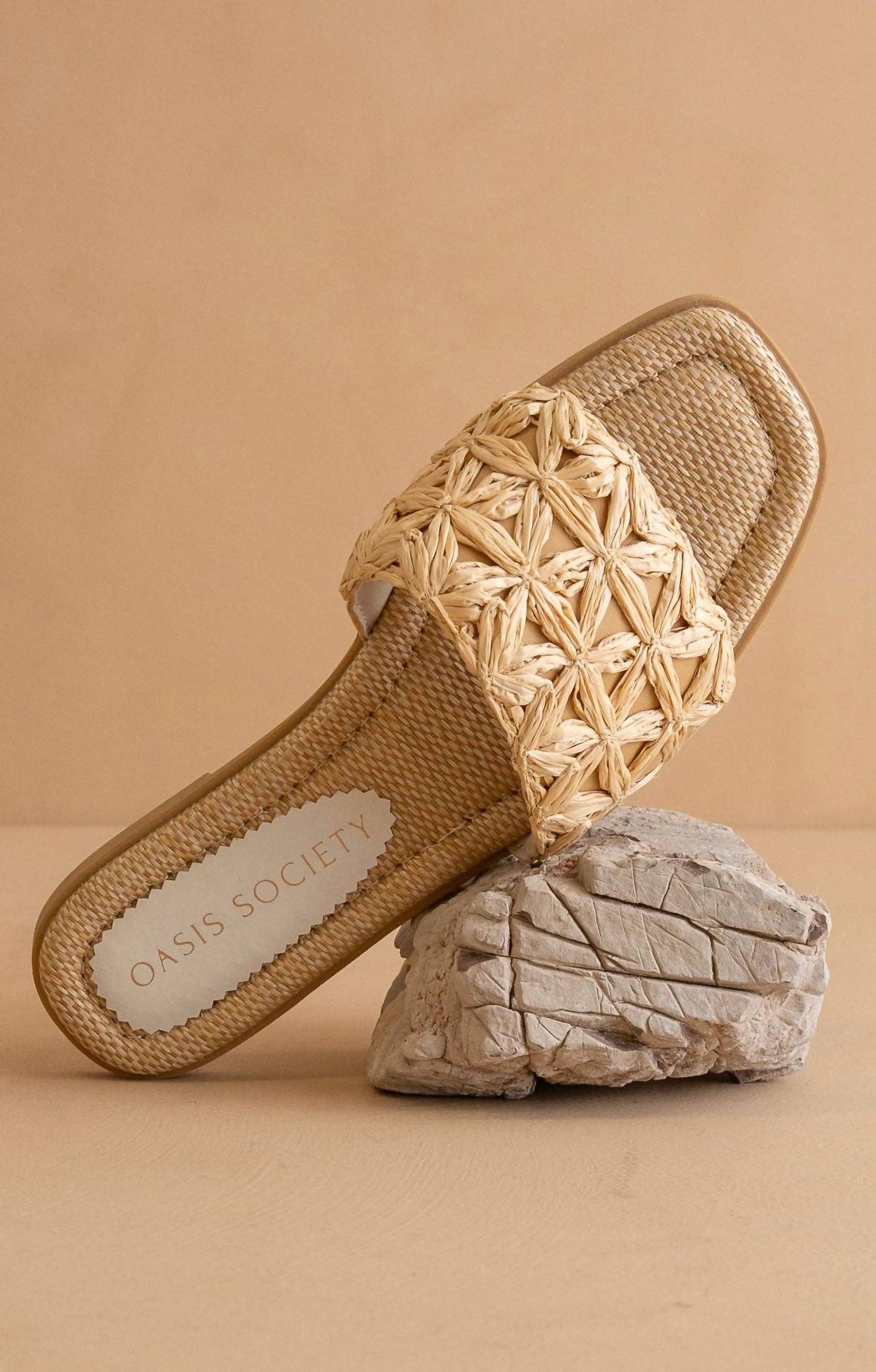 Oasis Society - Women's The Natasha Raffia Slide