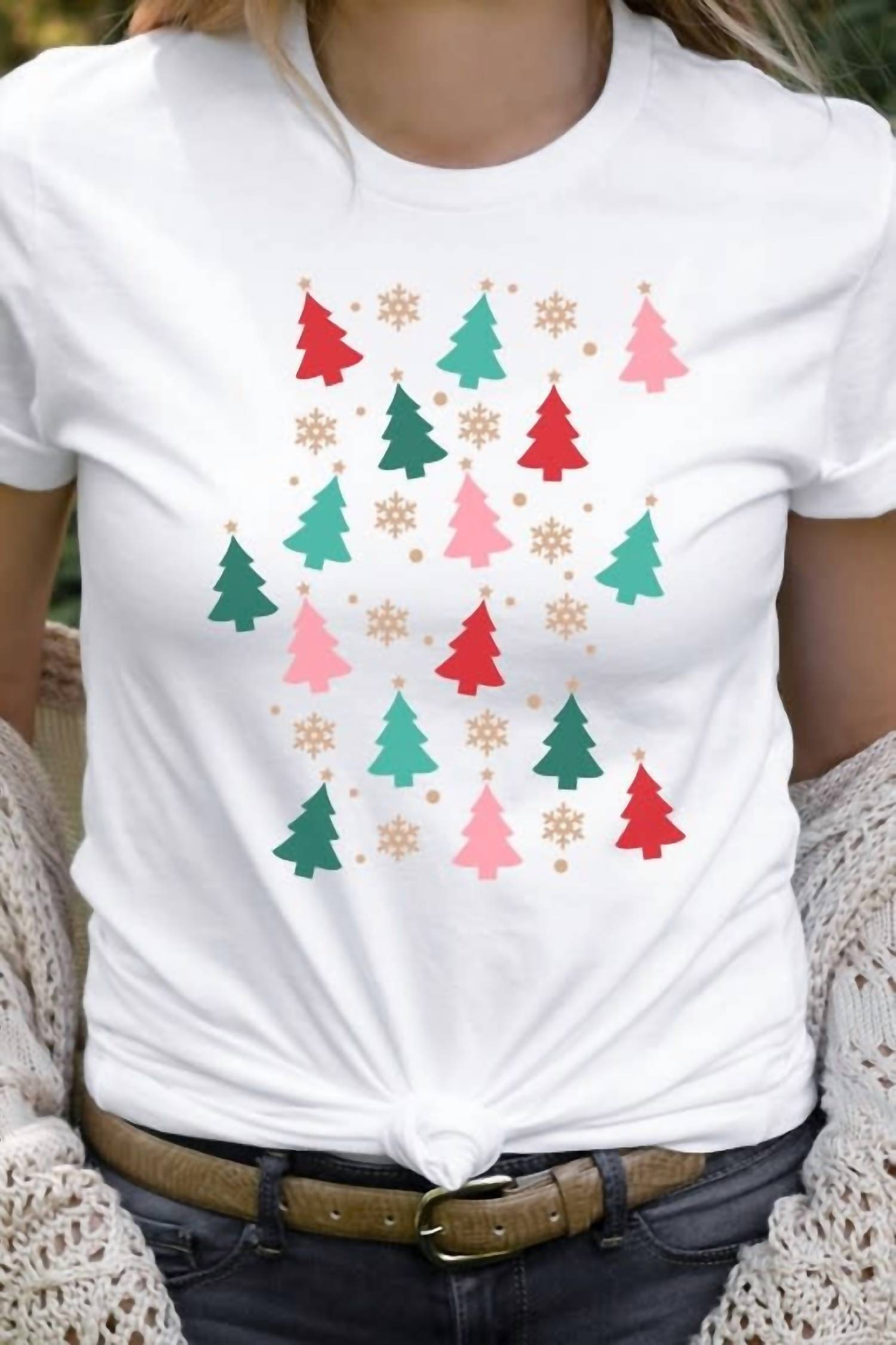 Kissed Apparel - Christmas Tree Snowflake Sprinkles Graphic Tee