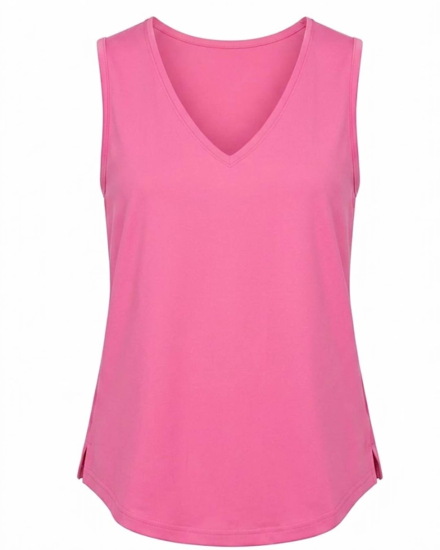 Lulu-B - Women's V-neck Upf 50+ Cooling Sleeveless Travel Tank