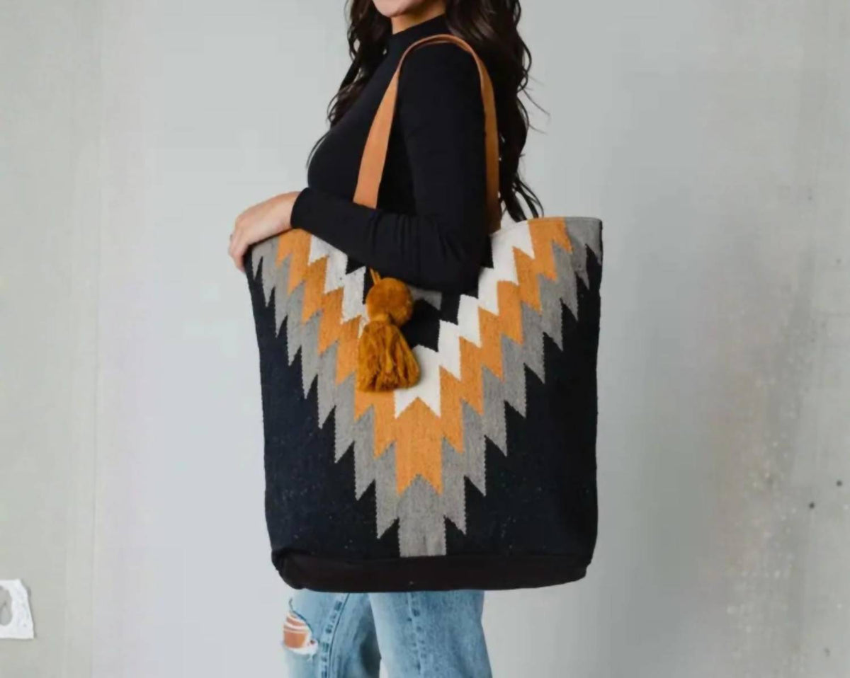 Panache Apparel - Women's Pom Tassel Cotton Tote
