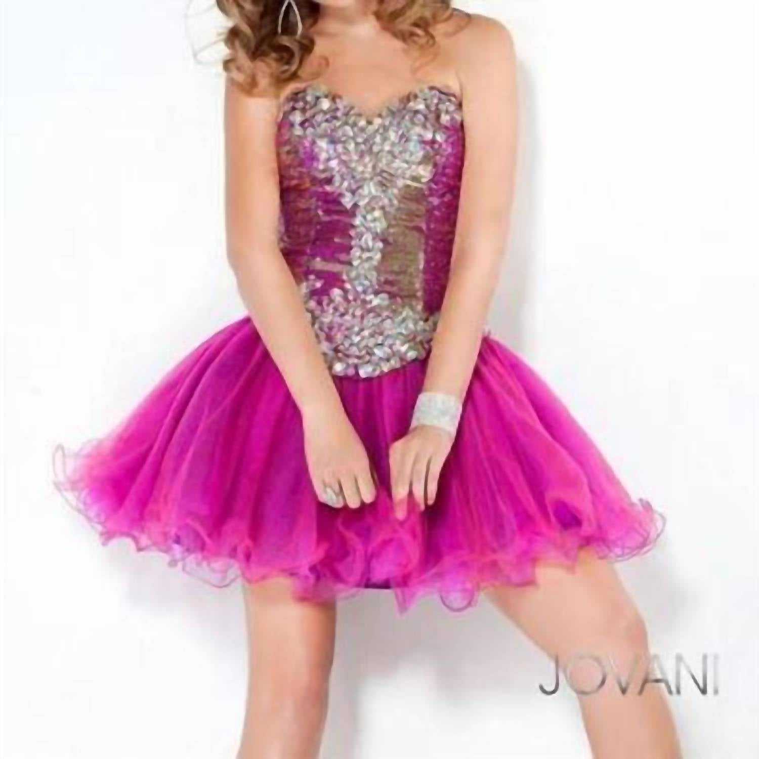 Jovani - Strapless Short Prom Dress