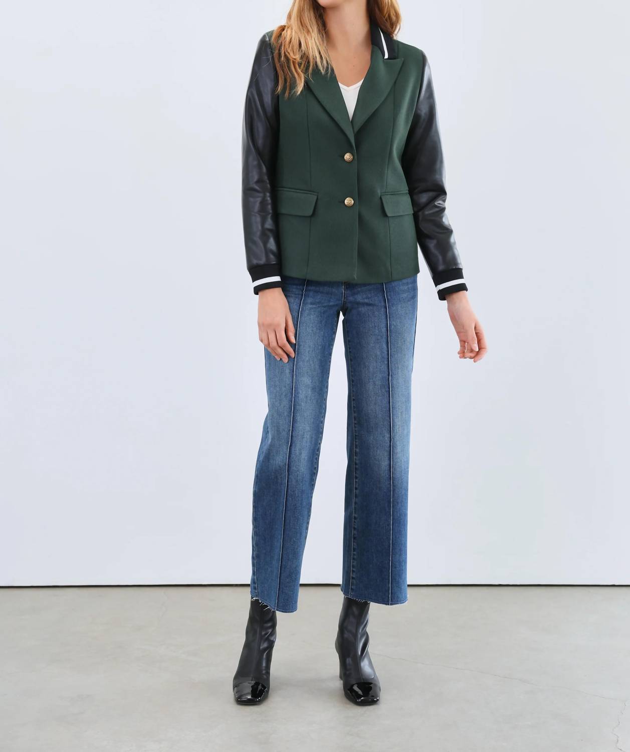 Fdj - Melinda Mixed Media Blazer