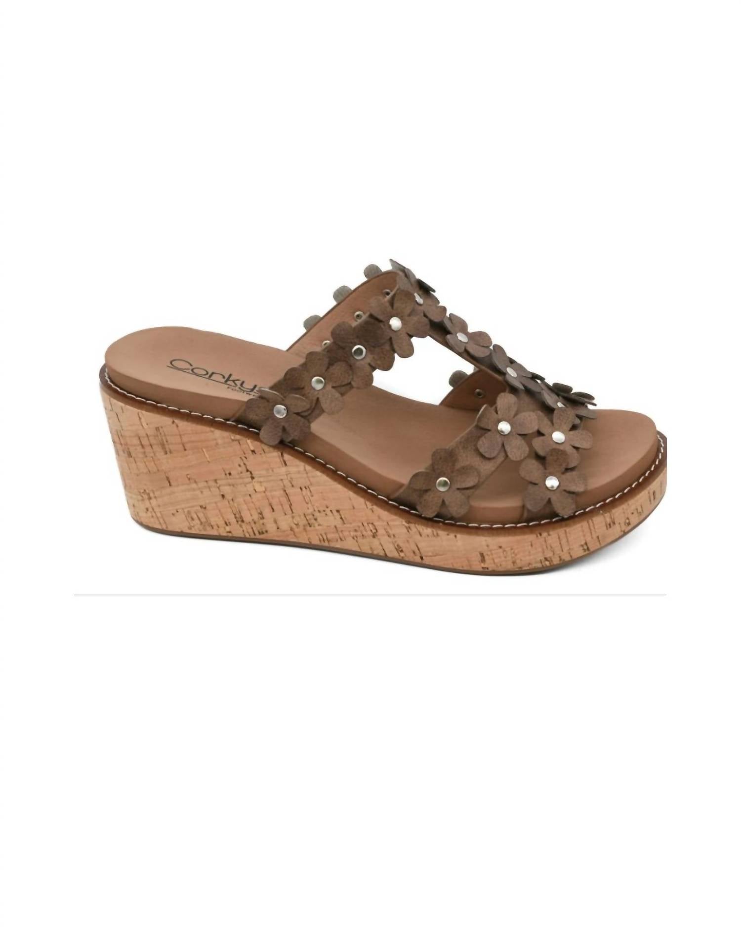 Corkys Footwear Women's Mic Drop Wedges in tan - women's shoe