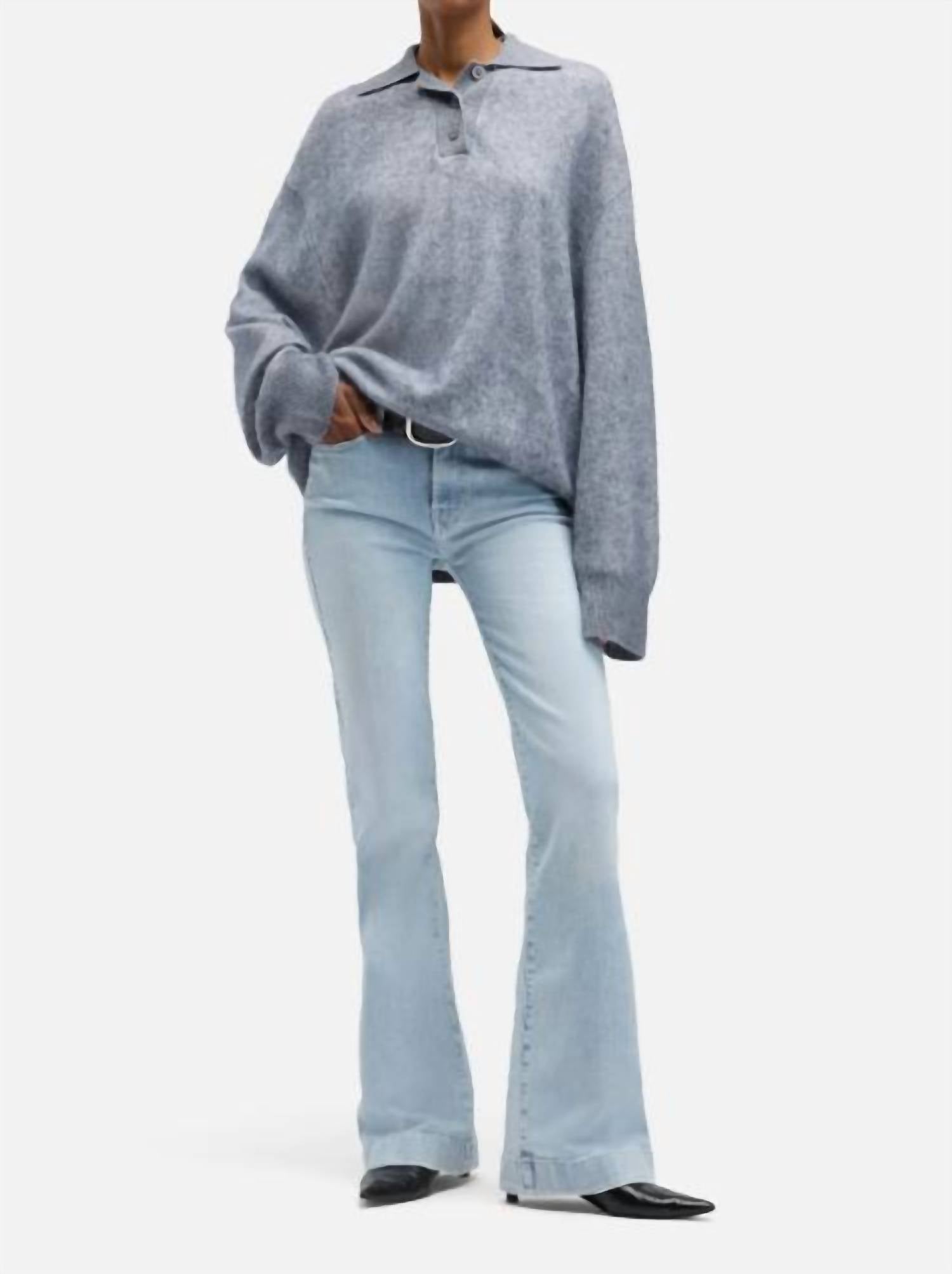 7 For All Mankind Dojo Tailorless Jeans in sparkling - women's jeans