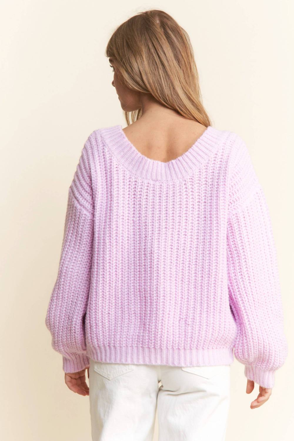 J.Nna - Cozy Cutie Cable Knit Ribbon Sweater
